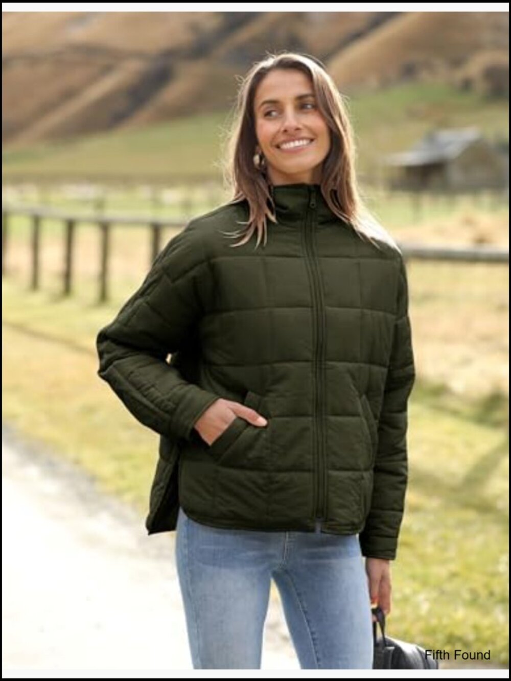 Women Quilted Puffer Jacket Lightweight Down Coat Long Sleeve Full Zip - Picture 6 of 7